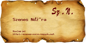 Szenes Nóra névjegykártya