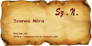 Szenes Nóra névjegykártya
